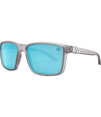 BLENDERS BLENDERS MESA CROSSING ALASKA SUNGLASSES MATTE GREY w/ BLUE POLAR LENS