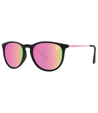 BLENDERS BLENDERS NORTH PARK ROSE THEATER SUNGLASSES MATTE BLACK w/ PINK POLAR LENS