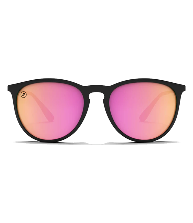 BLENDERS NORTH PARK ROSE THEATER SUNGLASSES MATTE BLACK w/ PINK POLAR LENS