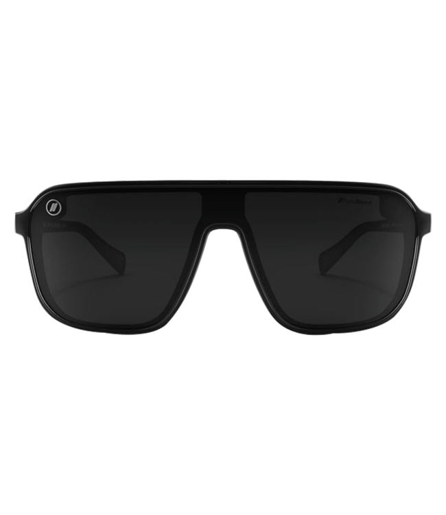 BLENDERS MEISTER X2 NIMBLE BEAST SUNGLASSES CRYSTAL BLACK w/ SMOKE POLAR LENS