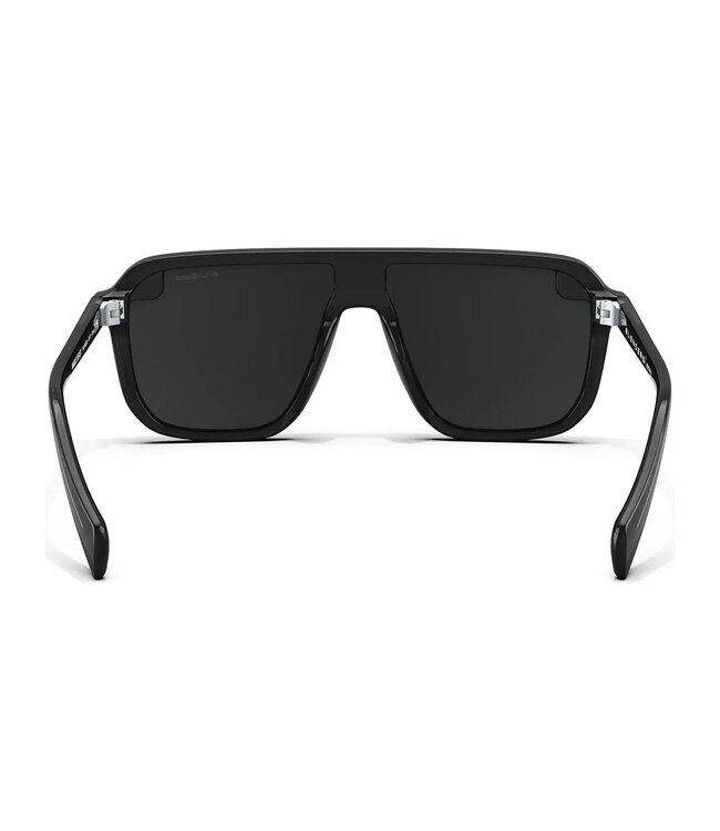 BLENDERS MEISTER X2 NIMBLE BEAST SUNGLASSES CRYSTAL BLACK w/ SMOKE POLAR LENS