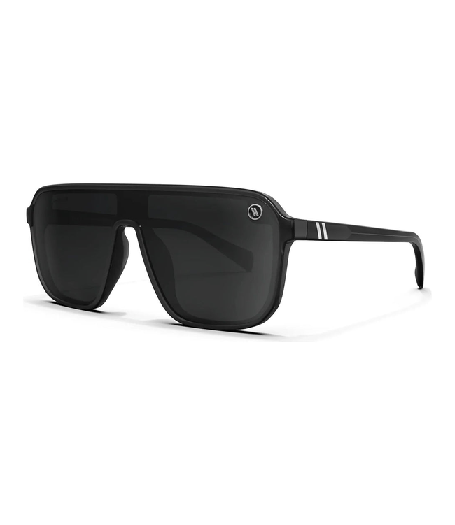 BLENDERS MEISTER X2 NIMBLE BEAST SUNGLASSES CRYSTAL BLACK w/ SMOKE POLAR LENS