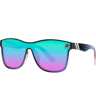 BLENDERS BLENDERS MILLENIA X2 BLACK FOREST SUNGLASSES GLOSS FADE w/ RAINBOW POLAR LENS
