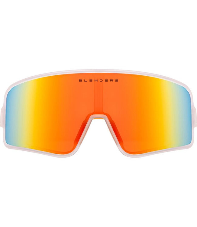 BLENDERS ECLIPSE SATURN CLOUD SUNGLASSES MATTE CLEAR w/ ORANGE POLAR LENS