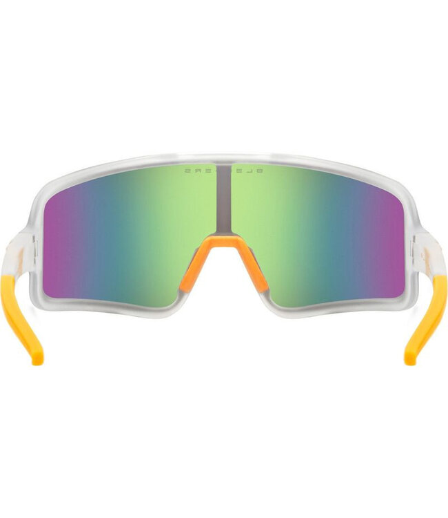 BLENDERS ECLIPSE SATURN CLOUD SUNGLASSES MATTE CLEAR w/ ORANGE POLAR LENS