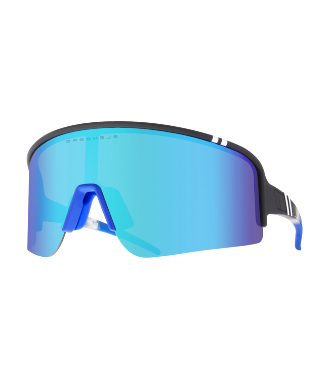 BLENDERS ECLIPSE X2 BREAKER POINT SUNGLASSES MATTE BLACK w/ BLUE POLAR LEN