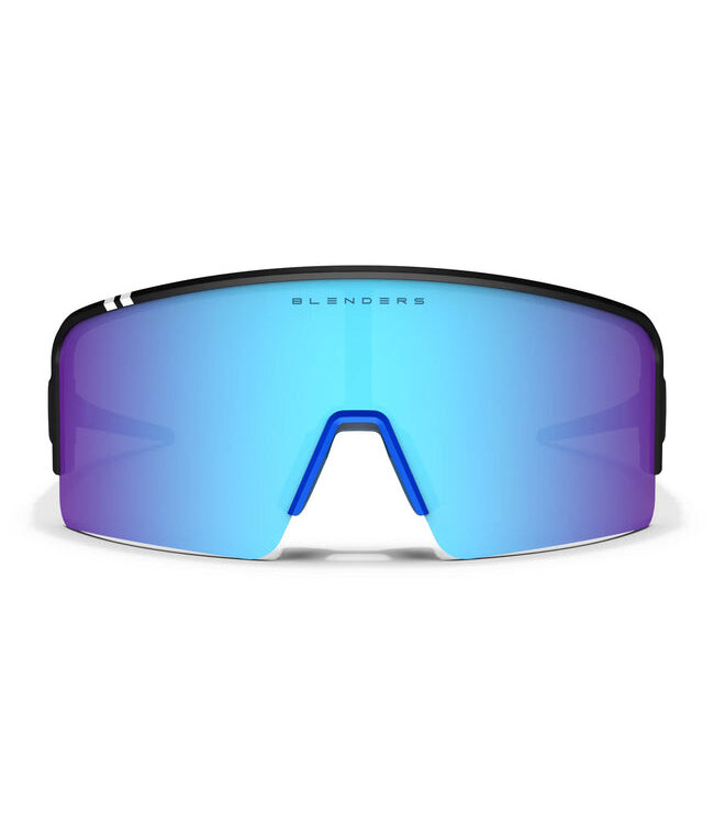 BLENDERS ECLIPSE X2 BREAKER POINT SUNGLASSES MATTE BLACK w/ BLUE POLAR LEN