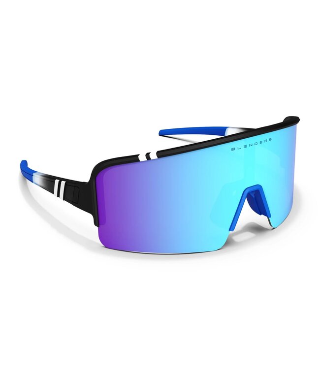 BLENDERS ECLIPSE X2 BREAKER POINT SUNGLASSES MATTE BLACK w/ BLUE POLAR LEN