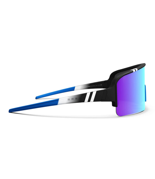 BLENDERS ECLIPSE X2 BREAKER POINT SUNGLASSES MATTE BLACK w/ BLUE POLAR LEN