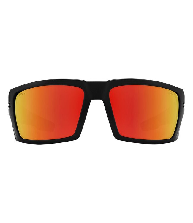 SPY REBAR ANSI RX MATTE BLACK SUNGLASSES w/HPY BRNZ RED MRR