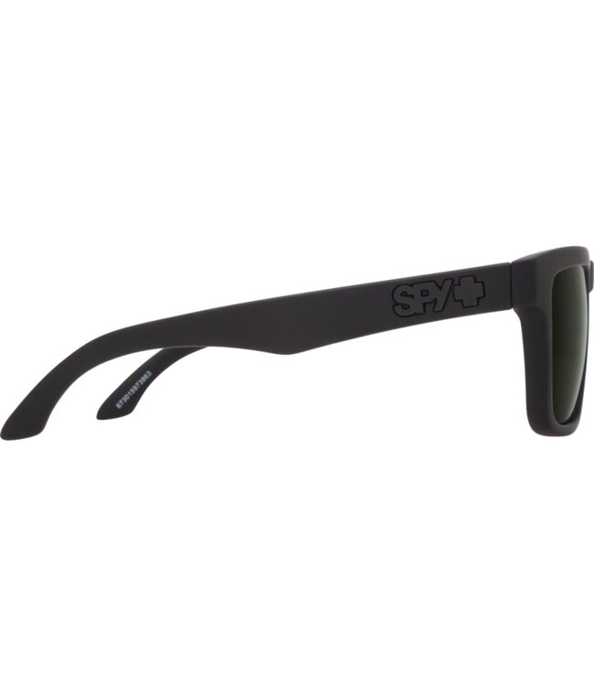 SPY HELM SOFT MATTE BLACK SUNGLASSES w/ HPY GRY GRN PLR