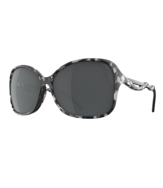 SPY SPY FIONA MARBLE TORT BLACK SUNGLASSES w/ HAPPY GRAY