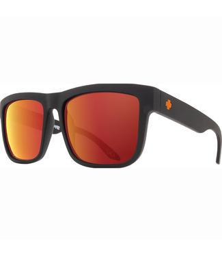 SPY SPY DISCORD MATTE BLACK SUNGLASSES w/ HAPPY GREY GREEN ORANGE MIRROR