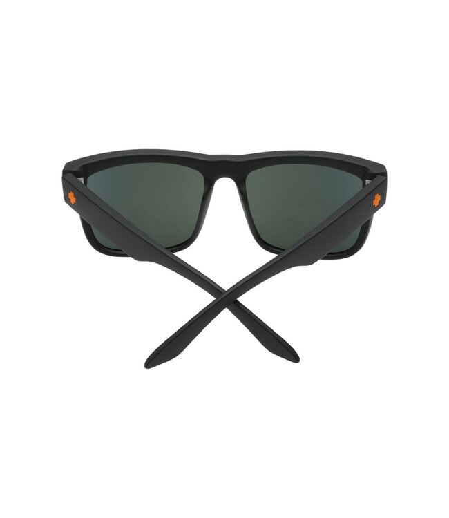 SPY DISCORD MATTE BLACK SUNGLASSES w/ HAPPY GREY GREEN ORANGE MIRROR