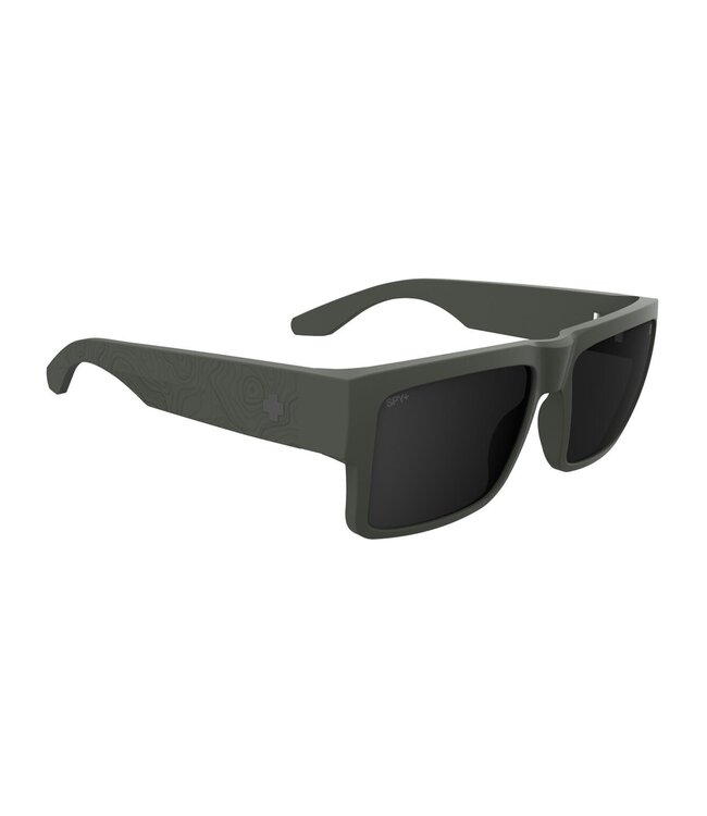 SPY CYRUS MATTE OLIVE SUNGLASSES w/ HAPPY GREY GREEN