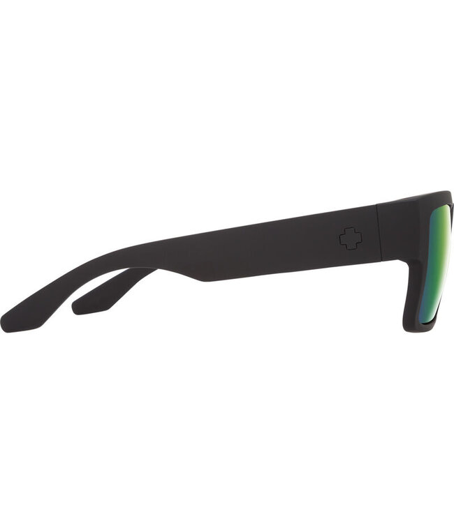 SPY CYRUS MATTE BLACK SUNGLASSES w/ HAPPY BRONZE POLAR GREEN MIRROR