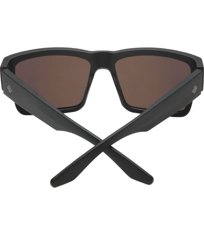 SPY CYRUS MATTE BLACK SUNGLASSES w/ HAPPY BRONZE POLAR GREEN MIRROR