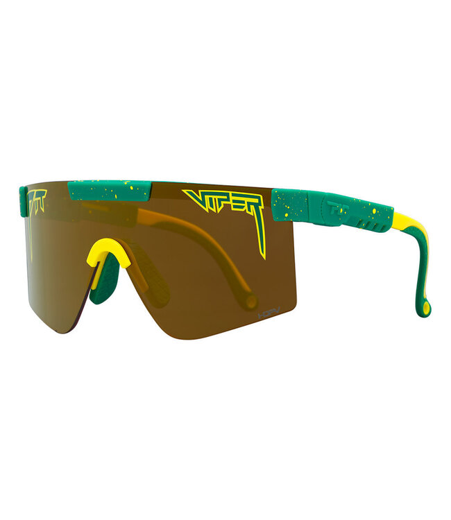 PIT VIPER THE STRAYA ORIGINAL WIDE SUNGLASSES w/HDPV POLARIZED GOLD