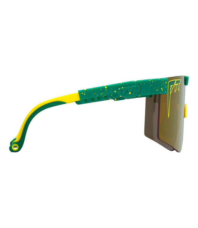 PIT VIPER THE STRAYA ORIGINAL WIDE SUNGLASSES w/HDPV POLARIZED GOLD