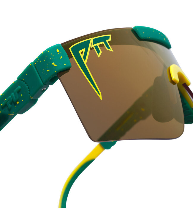 PIT VIPER THE STRAYA ORIGINAL WIDE SUNGLASSES w/HDPV POLARIZED GOLD
