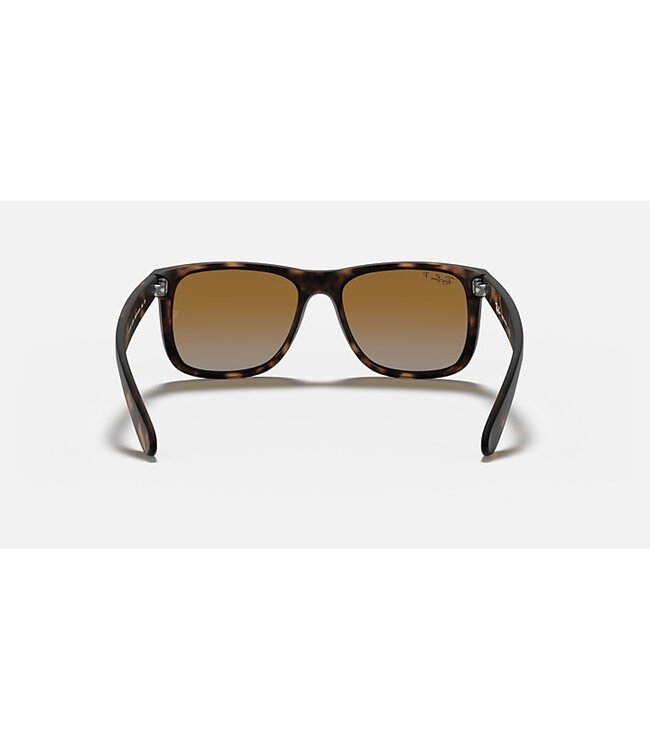 RAY-BAN JUSTIN SUNGLASSES RUBBER HAVANA w/ GREY GRADIENT BROWN POLAR