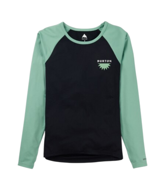 BURTON BURTON WOMENS ROADIE BASE LAYER TECH TEE TRUE BLACK/SOFT SAGE 2026
