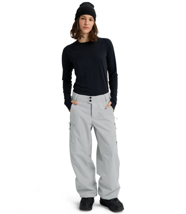 BURTON WOMENS RESERVE 2L RELAXED PANTS GREY CLOUD 2026