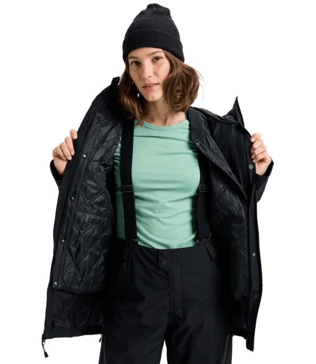 BURTON WOMENS RESERVE 2L 3-IN-1 JACKET TRUE BLACK 2026
