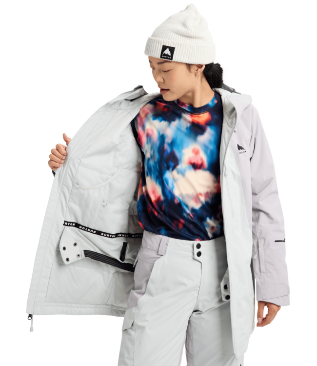 BURTON WOMENS RESERVE 2L INSULATED JACKET WASHED LAVENDER/GRAY CLOUD 2026