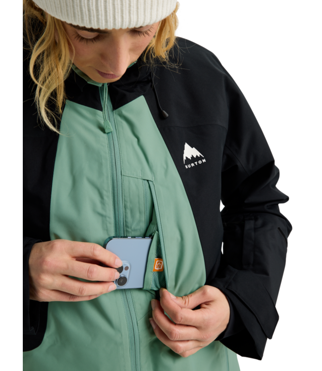 BURTON WOMENS RESERVE 2L INSULATED JACKET TRUE BLACK/SOFT SAGE 2026