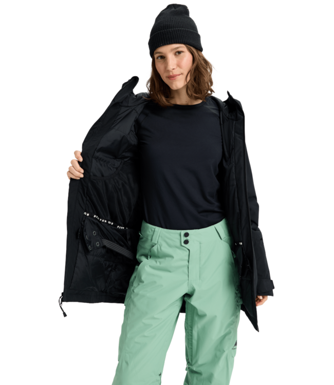 BURTON WOMENS RESERVE 2L INSULATED JACKET TRUE BLACK 2026