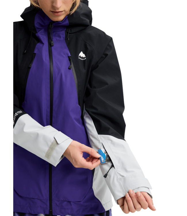 BURTON WOMENS RESERVE GORE-TEX 2L JACKET PRISM VIOLET/TRUE BLACK/GRAY CLOUD 2026