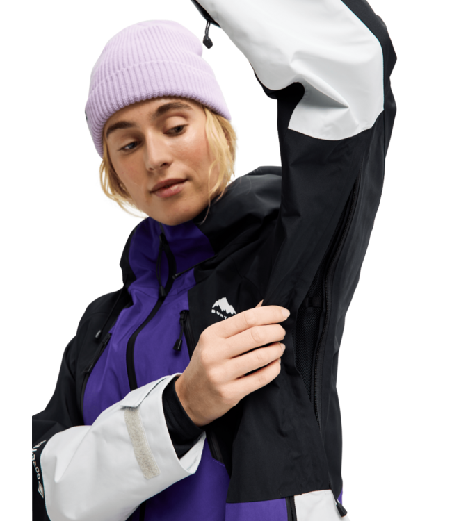 BURTON WOMENS RESERVE GORE-TEX 2L JACKET PRISM VIOLET/TRUE BLACK/GRAY CLOUD 2026