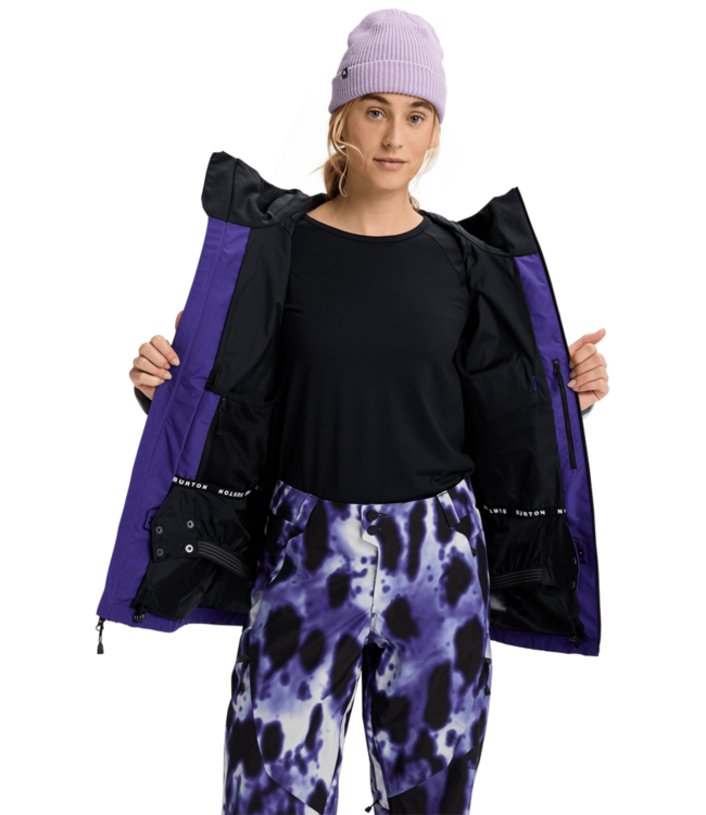 BURTON WOMENS RESERVE GORE-TEX 2L JACKET PRISM VIOLET/TRUE BLACK/GRAY CLOUD 2026