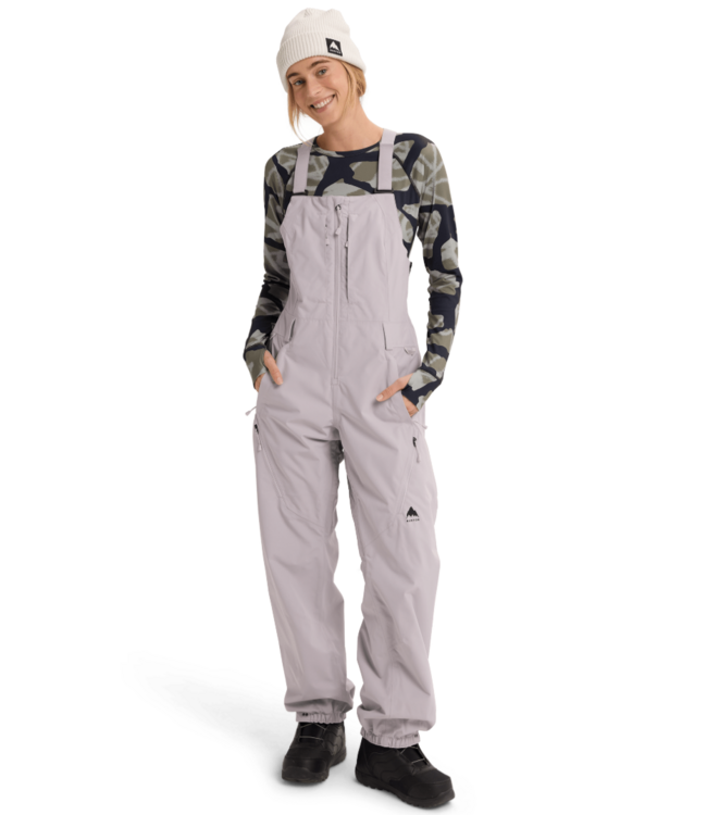 BURTON WOMENS RESERVE 2L BIB PANTS WASH LAVENDER