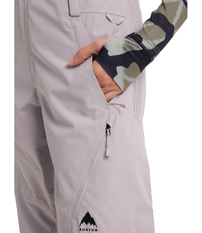 BURTON WOMENS RESERVE 2L BIB PANTS WASH LAVENDER