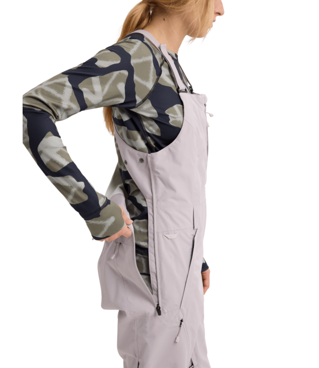 BURTON WOMENS RESERVE 2L BIB PANTS WASH LAVENDER