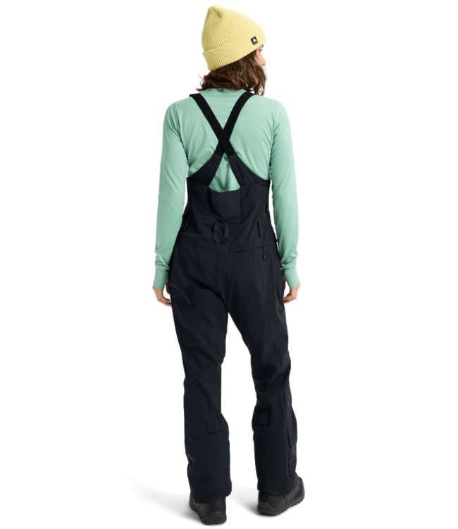 BURTON WOMENS RESERVE 2L STRETCH BIBS TALL TRUE BLACK 2026