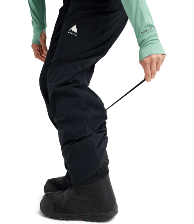 BURTON WOMENS RESERVE 2L STRETCH BIBS TALL TRUE BLACK 2026