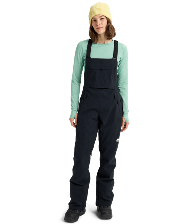 BURTON WOMENS RESERVE 2L STRETCH BIBS REGULAR TRUE BLACK 2026