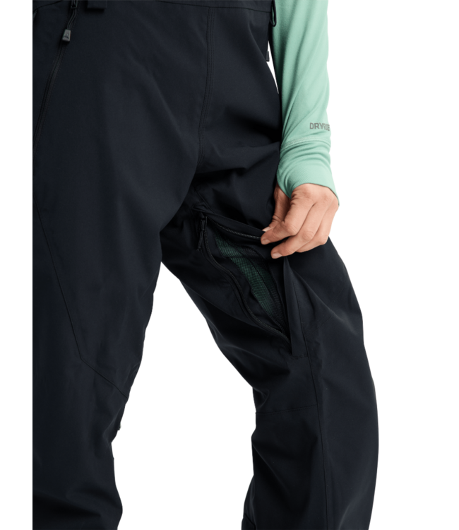 BURTON WOMENS RESERVE 2L STRETCH BIBS REGULAR TRUE BLACK 2026