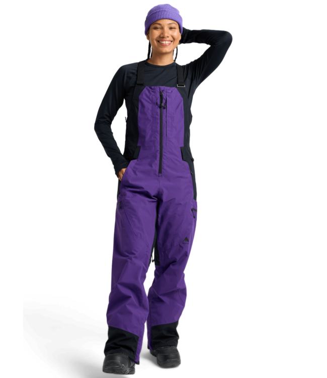 BURTON WOMENS RESERVE GORE-TEX 2L BIBS PRISM VIOLET/TRUE BLACK 2026