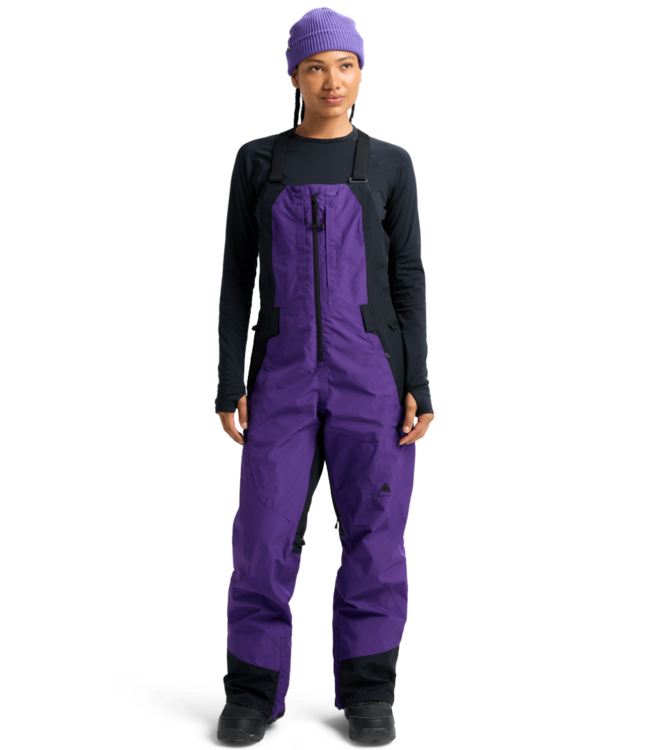 BURTON WOMENS RESERVE GORE-TEX 2L BIBS PRISM VIOLET/TRUE BLACK 2026