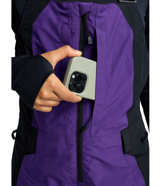 BURTON WOMENS RESERVE GORE-TEX 2L BIBS PRISM VIOLET/TRUE BLACK 2026