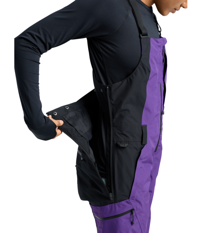 BURTON WOMENS RESERVE GORE-TEX 2L BIBS PRISM VIOLET/TRUE BLACK 2026