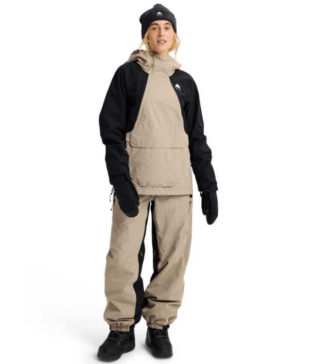 BURTON WOMENS RESERVE 2L RELAXED ANORAK SUMMIT TAUPE/TRUE BLACK 2026