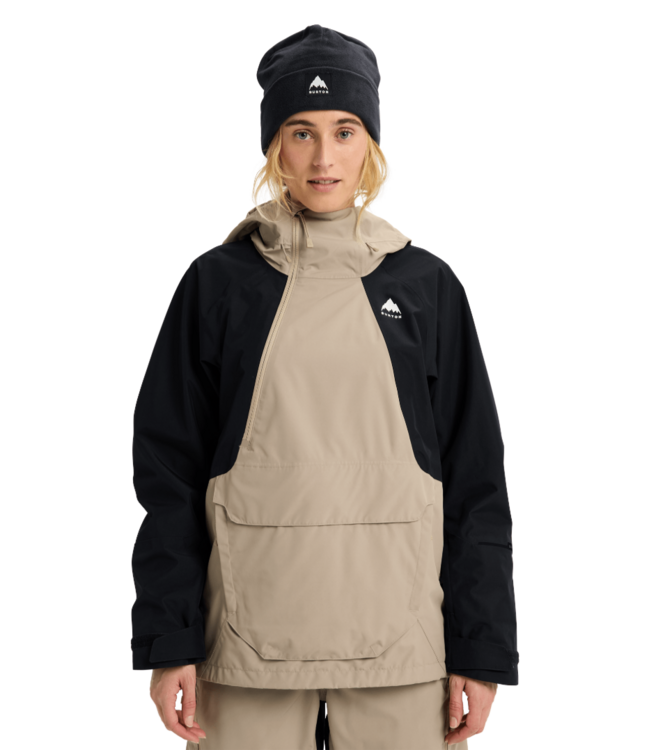 BURTON WOMENS RESERVE 2L RELAXED ANORAK SUMMIT TAUPE/TRUE BLACK 2026