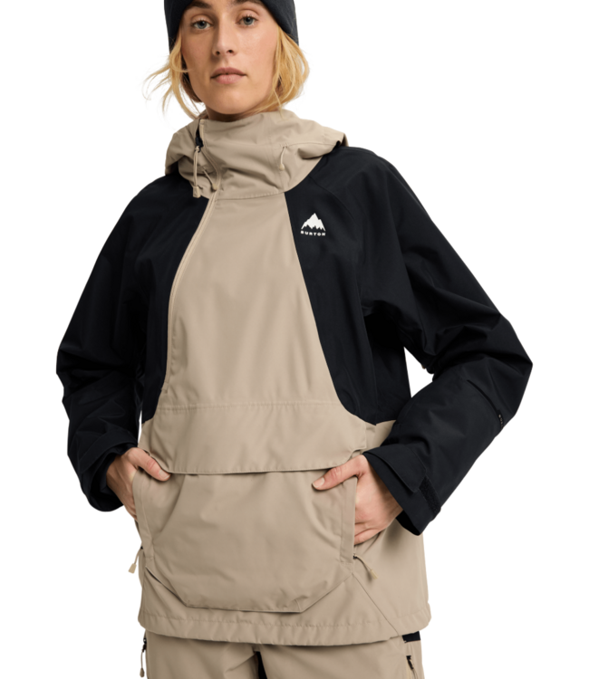 BURTON WOMENS RESERVE 2L RELAXED ANORAK SUMMIT TAUPE/TRUE BLACK 2026