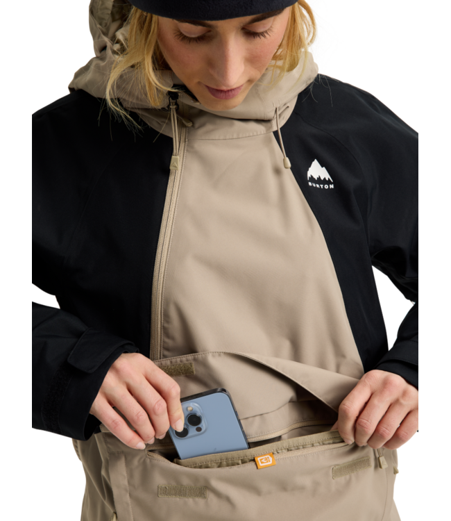 BURTON WOMENS RESERVE 2L RELAXED ANORAK SUMMIT TAUPE/TRUE BLACK 2026