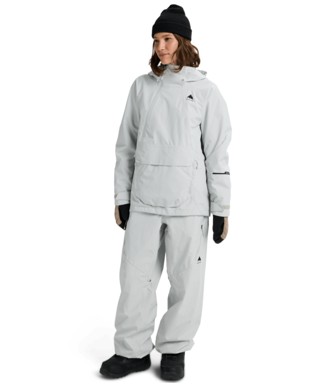 BURTON WOMENS RESERVE 2L RELAXED ANORAK GRAY CLOUD 2026